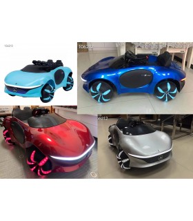 Mercedes electric car with lighted wheels