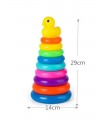Pyramid of plastic rings