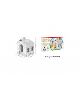 Cardboard house for 3D coloring
