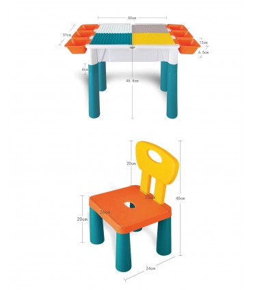 Building Block with Table And Chair