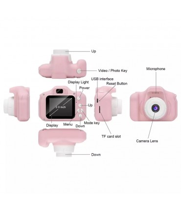 Digital Camera for Children-Pink