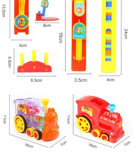 مجموعة قطار الدومينو الكهربائي